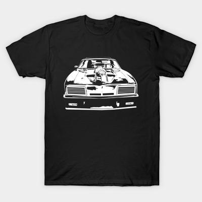 Herren Schwarzes T-Shirt mit Aufdruck V8 Interceptor No-Cut Transferpapier Druck Baumwoll-T-Shirt