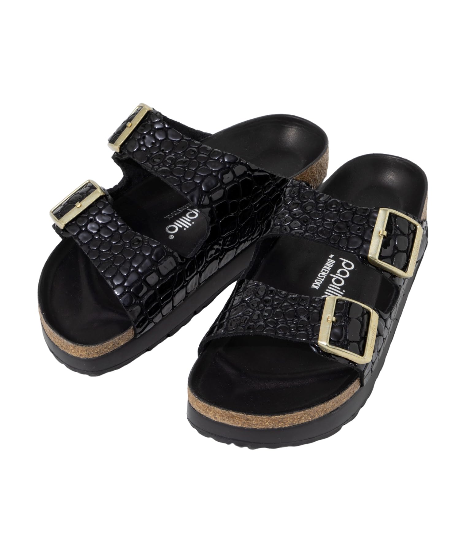 Birkenstock Sandals 1029045 Arizona Flex Platform Leather Patent Sandal black [Item] чёрный