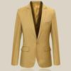 Moda Uomo Tinta Unita Manica Lunga Revers Slim Fit Blazer Abito Cappotto Soprabito