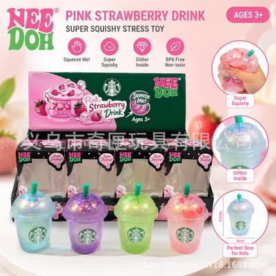 Kubek do herbaty mlecznej Starbucks Piłeczka Antystresowa, Powoli Podnosząca się Zabawka Squishy, Kreatywna Zabawka Fidget Łagodząca Lęk, Prezent dla Dorosłych Dzieci, Dekoracja Biurka