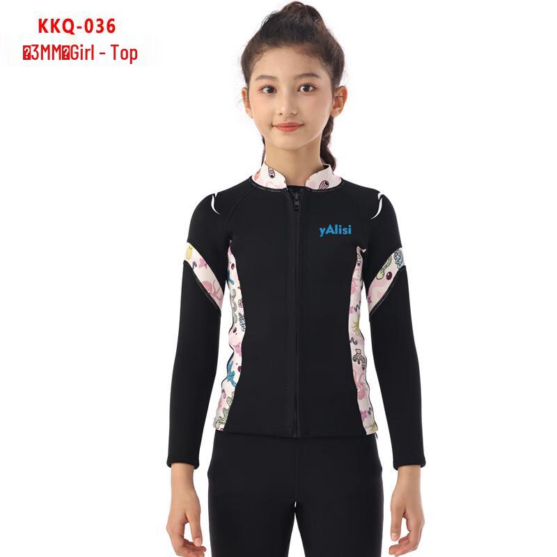 Junshi Girls Long Sleeve Wetsuit Top