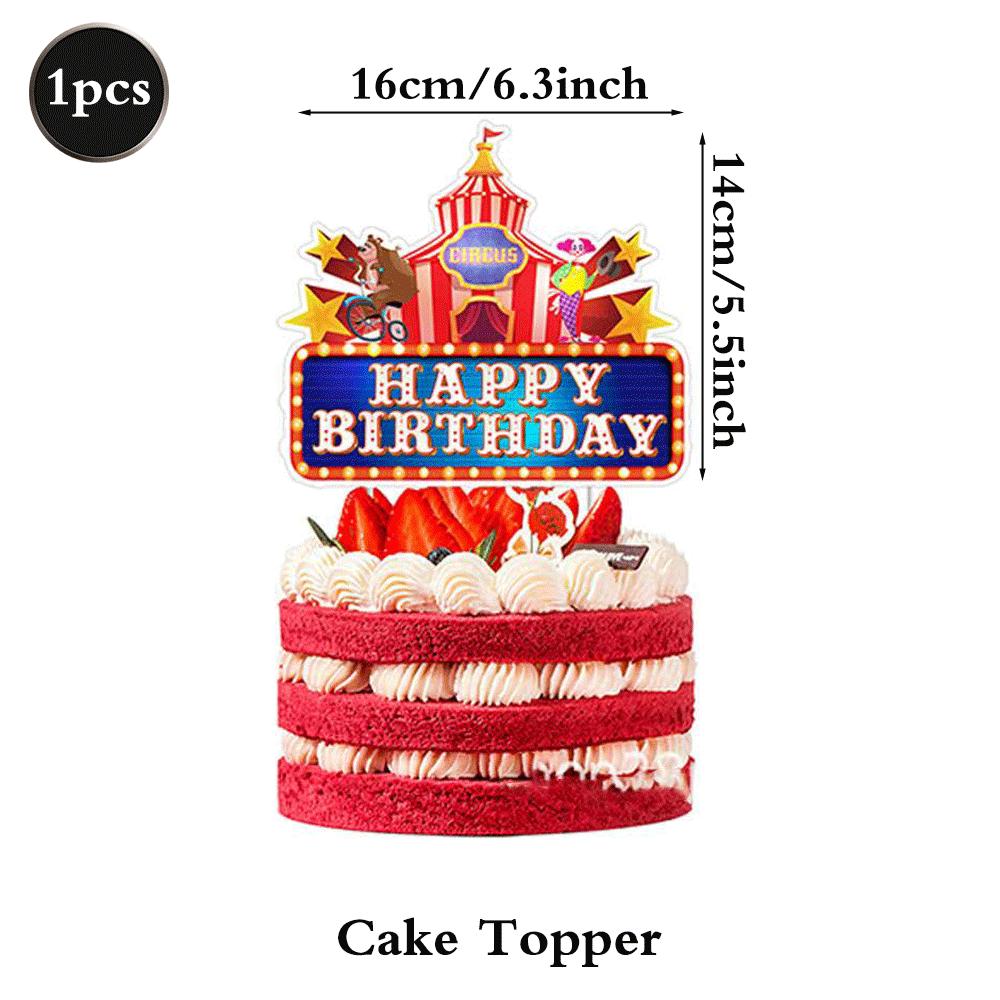Circus Theme Party Supplies Carnival Animal Paper Plates Cups Tablecloth Balloons Clown Kids Birthday Decor Baby Shower Favors