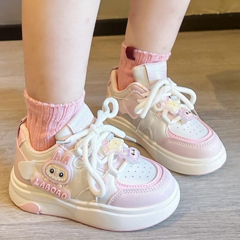 Girls' Cute Cartoon Sports Shoes with Soft Soles and Super Cute Casual Shoes for Children with Thick Soles