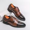 Cheap 22 Spring and Summer Business Dress Three-headed Leather Shoes Leather Sole Shoes Trendy Shoes