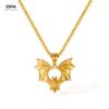 European American Personalized Hip Hop Men's Necklace Stainless Steel Creative Bat Accessories Punk Style Neck Chain