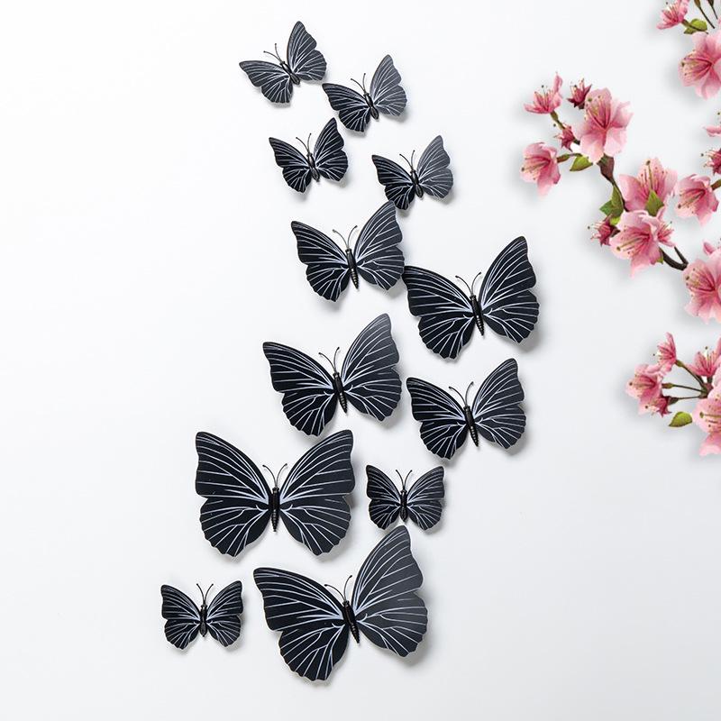 3D Realistic Double-Layer Butterfly Wall Stickers for Home Décor