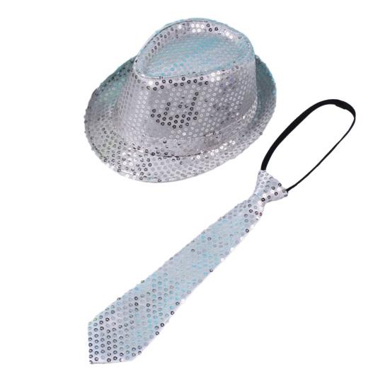 Yousheng Jazz Hat Adult Kids Sequin Stage Show Hat Dance Performance Cap Christmas Halloween New Year Headwear