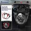 Echter Weicher Kohlefaser-Aufkleber Für Abarth 595/695/Fiat 500C 2012-2015 Für Fiat 500 2008-2015 LHD RHD AT/MT Auto Schaltknauf Verkleidung