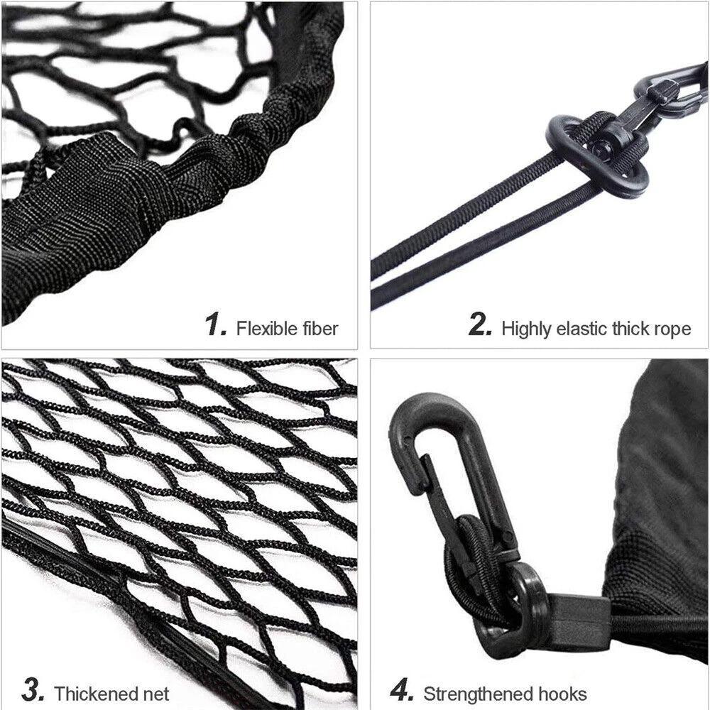 Universal Nylon Car Rear Cargo Net Trunk Storage Organizer Net Auto Trunk Luggage Storage Cargo Organiser Nylon Elastic Mesh Net