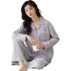 XUEXIMAN Women's Pajamas, 100% Pure Cotton Cardigan Long-Sleeve Two-Piece Set, Gentle And Sweet, Suitable for Outdoor Wear, Ladies' Sleepwear