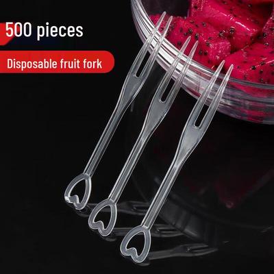 Fourchettes à fruits en plastique jetables Baijie