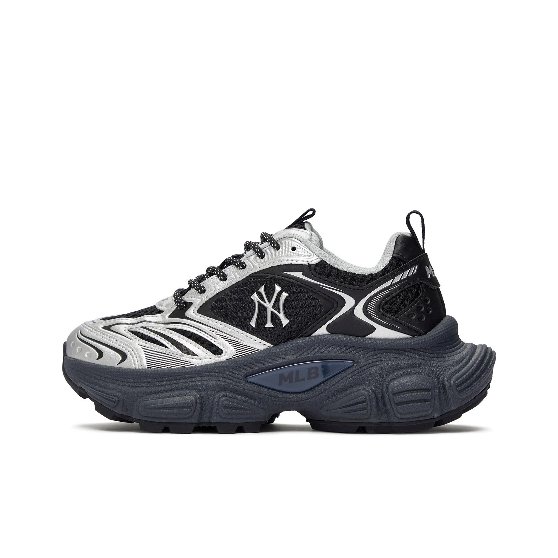 MLB New York Yankees Synthetisch Leer Trendy Mode Comfortabel Casual Sport Dikke Zool Hoogte Verhogend Lage Top Dad Schoenen 3ASHWD15N-50BKS 39 black
