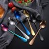 Travel Long Handle Stainless Steel Outdoor Dinnerware Spork Dessert Spoons Salad Forks Flatware