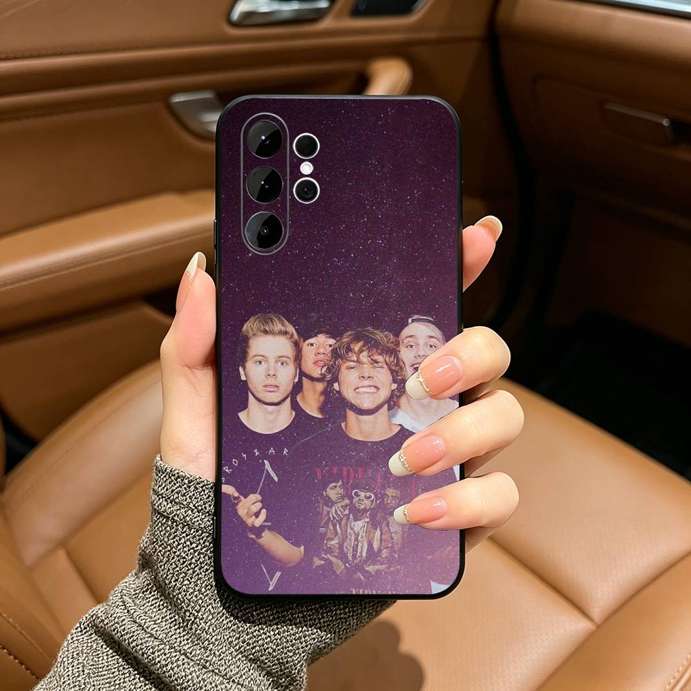 5 S-Seconds of S-Summer Band Phone Case For Samsung S25,S24,S21,S22,,Plus S23,S30,Ultra,S20,Fe,Lite,Black Soft Silicone