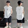 Korean Style Trendy Teen Sleeveless Vest & Shorts Set for Summer