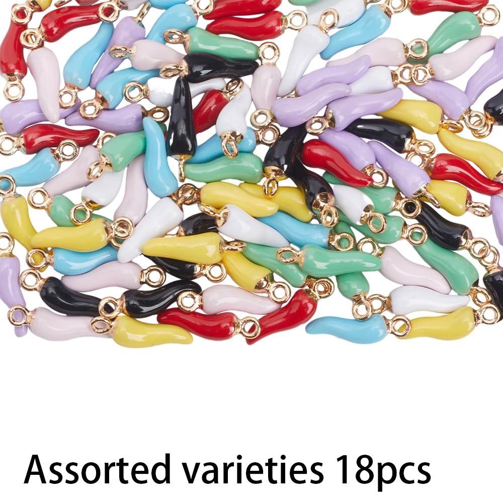 6/12/18 Stück Legierungsmaterial Chili Schmuck lose Chili Emaille Gemüse Anhänger Schmuck DIY Sommer Strand Fußkettchen Ohrringe