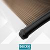 Canopy over the entrance door, balcony window, air conditioning, brown 120x80