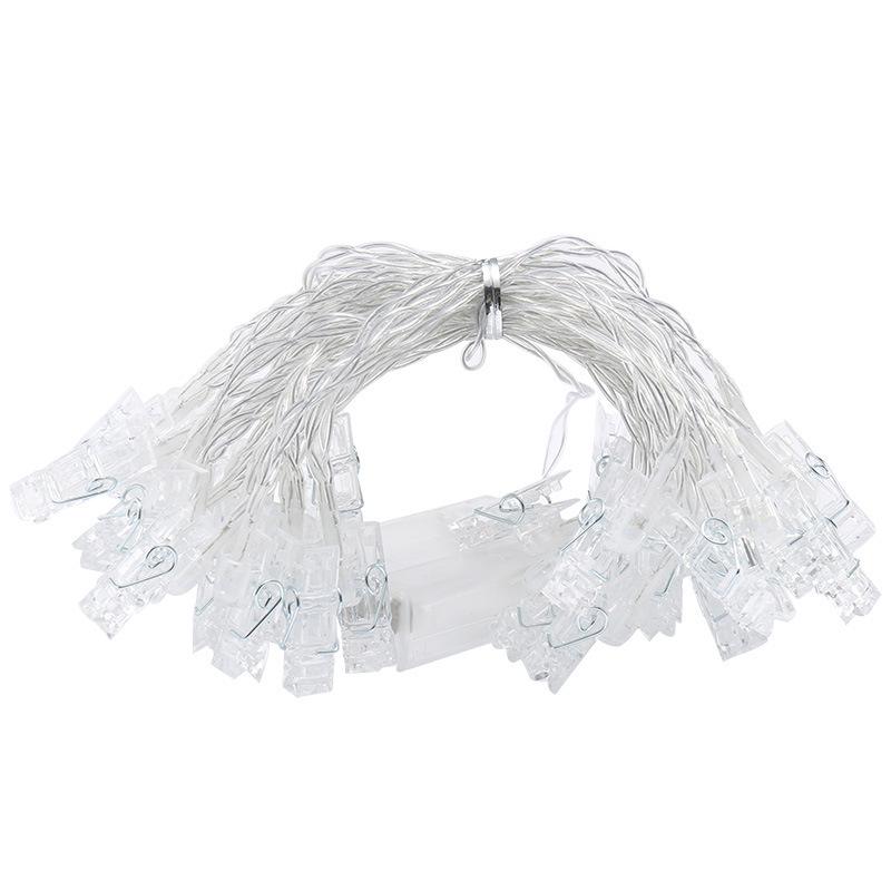 LED Photo Clip String Lights for Room & Party Decoration - Battery-Powered, Colorful