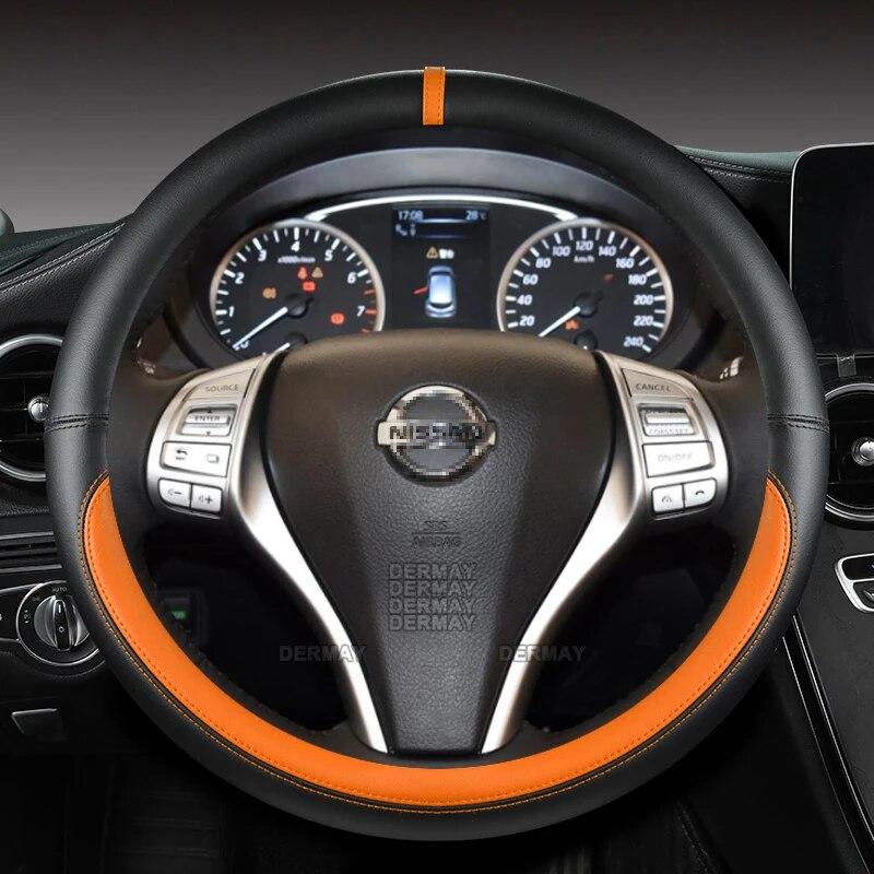

Для Nissan Qashqai J10 J11 J12 2006 ~ 2023 Dualis Rogue Sport из искусственной кожи, автомобильный чехол на руль, быстрая доставка, автоаксессуары