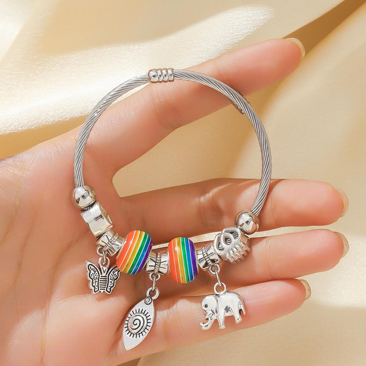 

Korean Sweet Cool Pan Family Bracelet DIY Life Tree Rainbow Starfish Love Daily Wear Matching Decoration Best Friend Gift