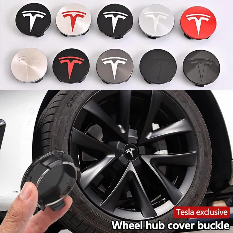 FHR1 for Tesla Model Y X S Original Auto Accessories 4pcs/set 56mm Tesla Model 3 Model Y Original Covers Hub Caps Wheel Center Caps