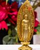 Amitabha Buddha 17cm Makita Original Takaoka Bronzeware Buddha Statue, Boat-Shaped, (Gold Plated/24K Gold), Sculptor Shuun, Model, "Jodo Sect,"