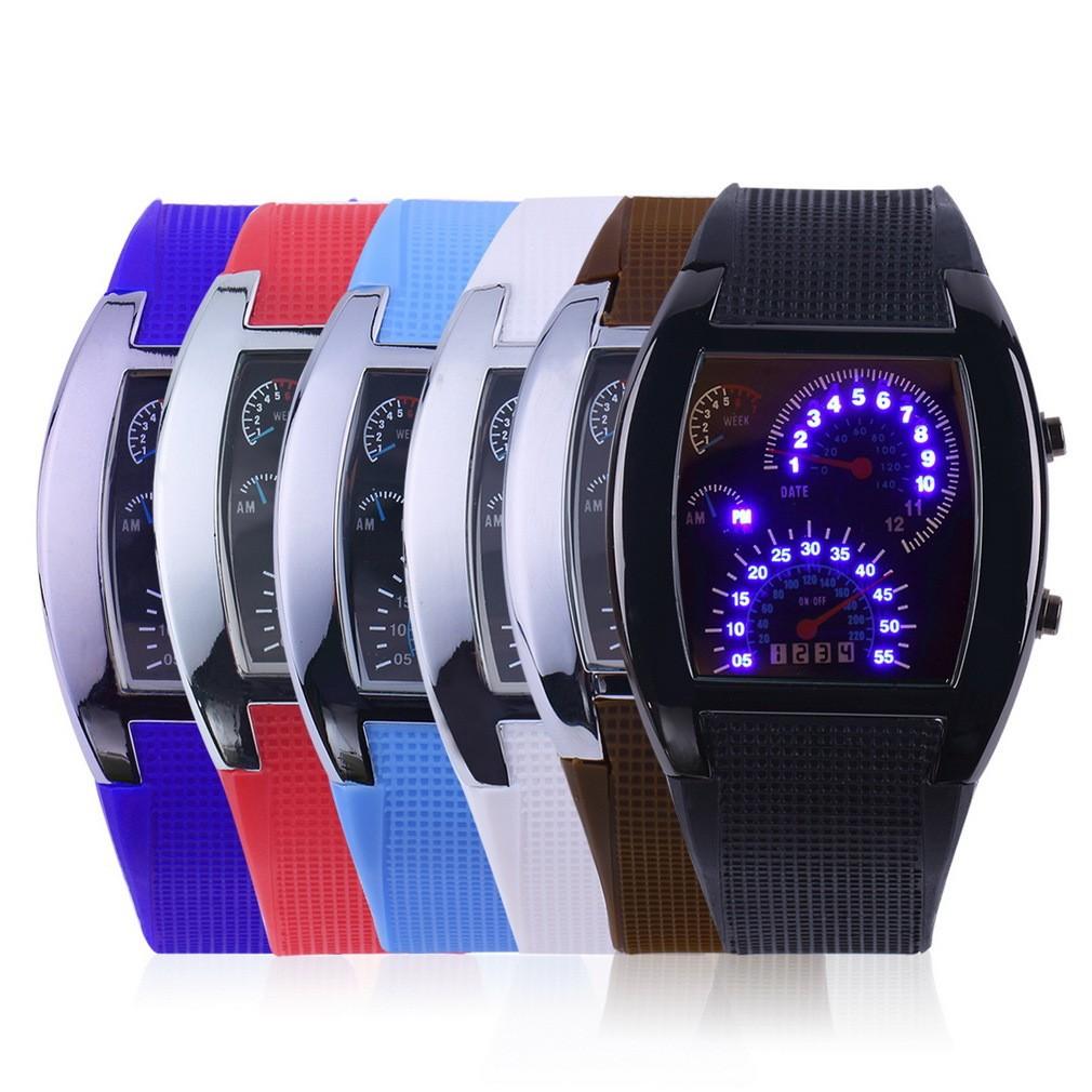 Letecké LED elektronické hodinky se svítícím ciferníkem pro muže, sportovní použití