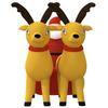 VidaXL Inflatable Decoration of Santa Claus and Reindeer with LEDs Christmas Decoration Holiday Ornament Party Decoration Ornament 345330