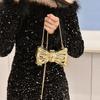 New Acrylic Lipstick Bag For Wommen High Quality Acrylic Shoulder Bag Flower Bow Bag Mini Change Key Crossbody Bag