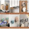 2-Pack Stainless Steel Wall-Mounted Hooks, Easy-Install Wooden Kitchen Utensil Hangers, Multi-Functional Storage for Kitchen, Bedroom, Bathroom