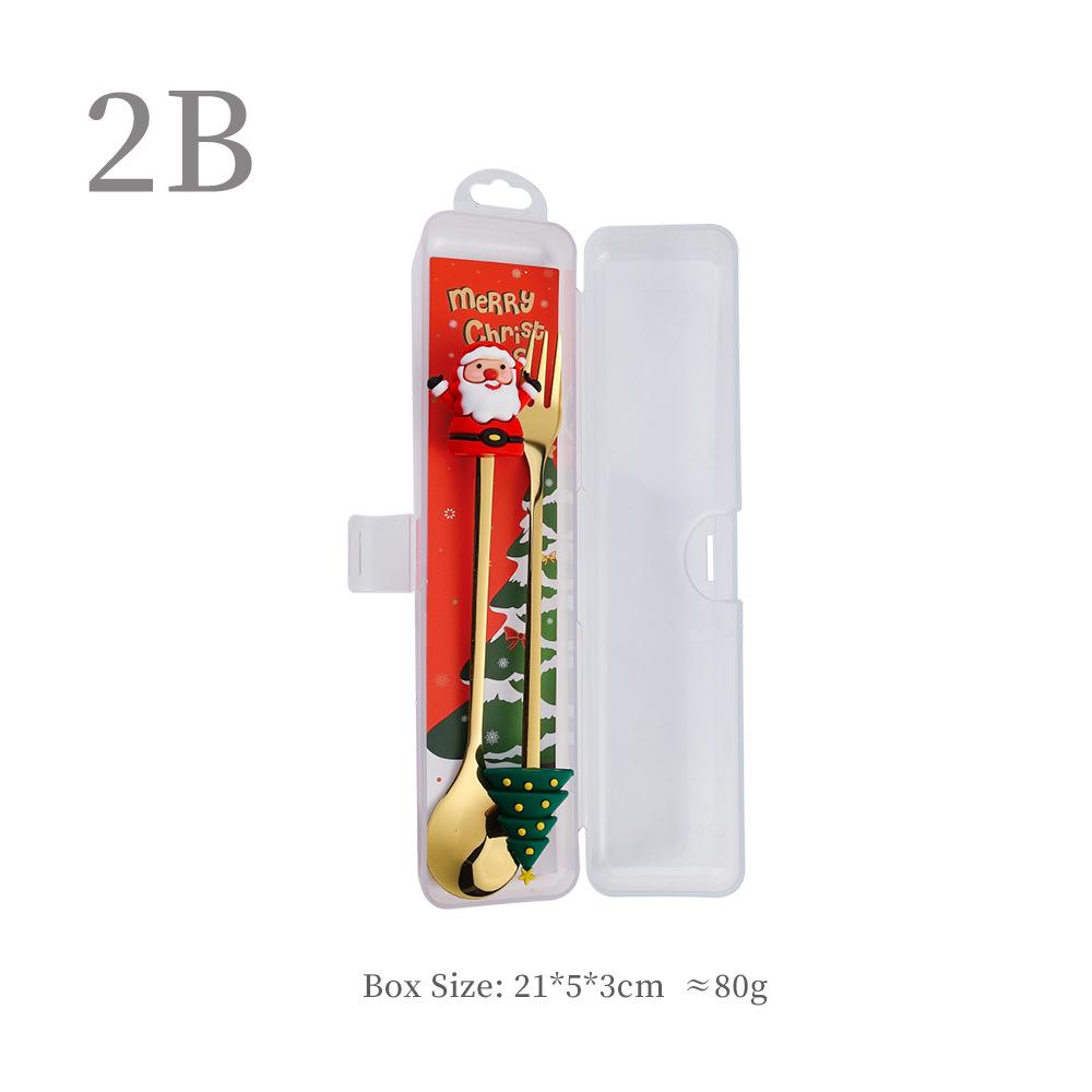 Cross-border Christmas Santa Claus Spoon Set – Cute Cartoon Coffee & Dessert Spoons, Perfect Christmas Gift.