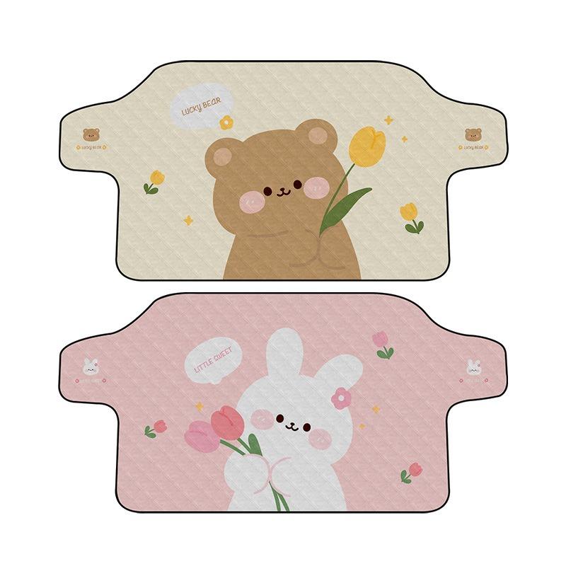 Cartoon Print Thickened Car Front Windshield Snow Cover Anti Frost Snow Protector