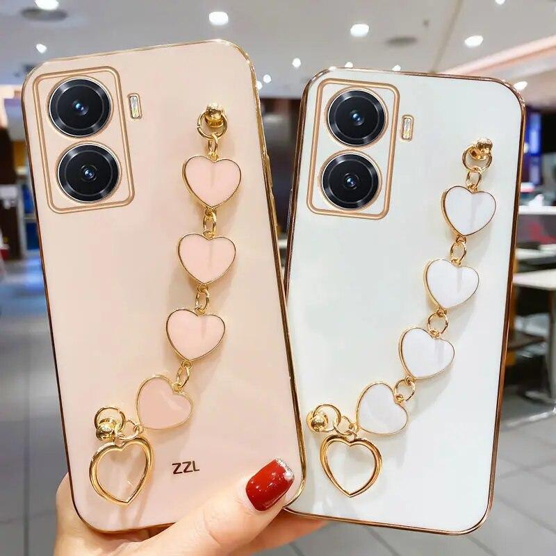 

Wrist Strap Plating phone case For Moto G73 G53 G23 G13 G42 G52 G22 G60S G60 G50 G30 G20 G10 G9 Play Plus E20 E30 E40 soft Cover
