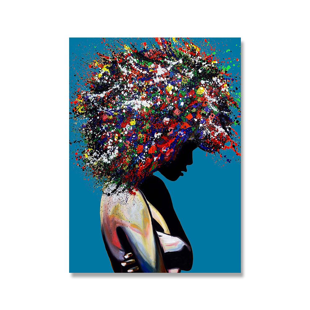 

Афроамериканская женщина Граффити Искусство Плакаты и Принты Абстрактные Черная Девушка Картины На Холсте На Стене Художественные Картины На Стену Декор 21x30cm No Framed