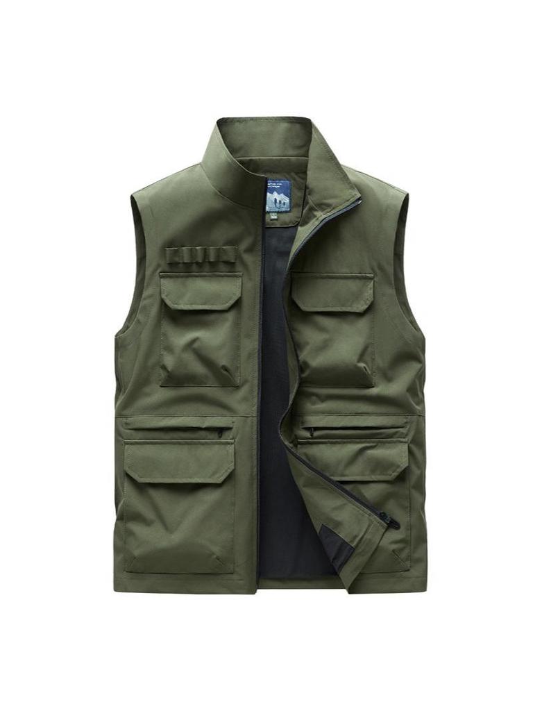 Plus Size Outdoor Fishing Photography Vest with Logo Print