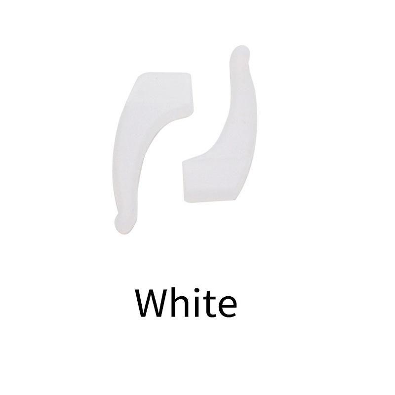 100Pcs Silicone Ear Hook Anti-Slip Glasses Leg Ear Sleeve Bracket Fastener Sunglasses Accessories Grip Anti-Fall Eyewear Holder белый