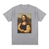 Funny Mona Lisa Fitness T-shirt Muscles Gym Casual Graphic Short Sleeve T-shirts Unisex Fashion Casual Women T Shirt
