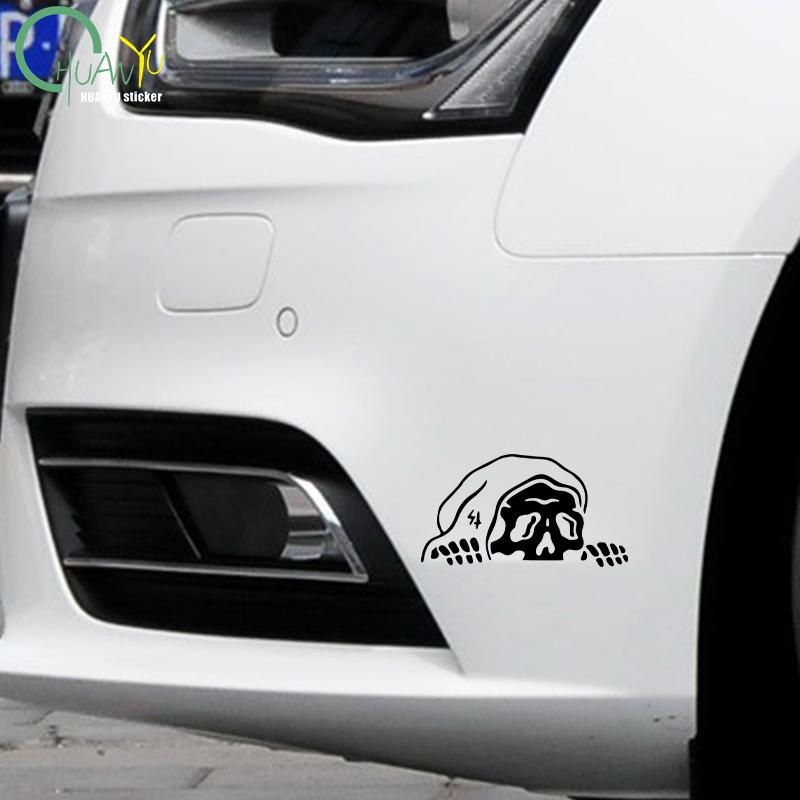 Peep Skeleton Car Sticker Decorated Windshield Windows Halloween  Lurking Reaper Ghost Stickers Die Cutting Vinyl Decals