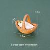 3Pcs/Set Dollhouse Simulation Vegetable Handheld Basket Model Mini Vegetables Decoration For 1/12 Dolls House Kitchen Play Toys