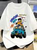 White Plus Size Dragon Ball Anime Printed Summer Men Women Tshirt Casual Parent Child Tops Y2K Harajuku Style Fashion Cute