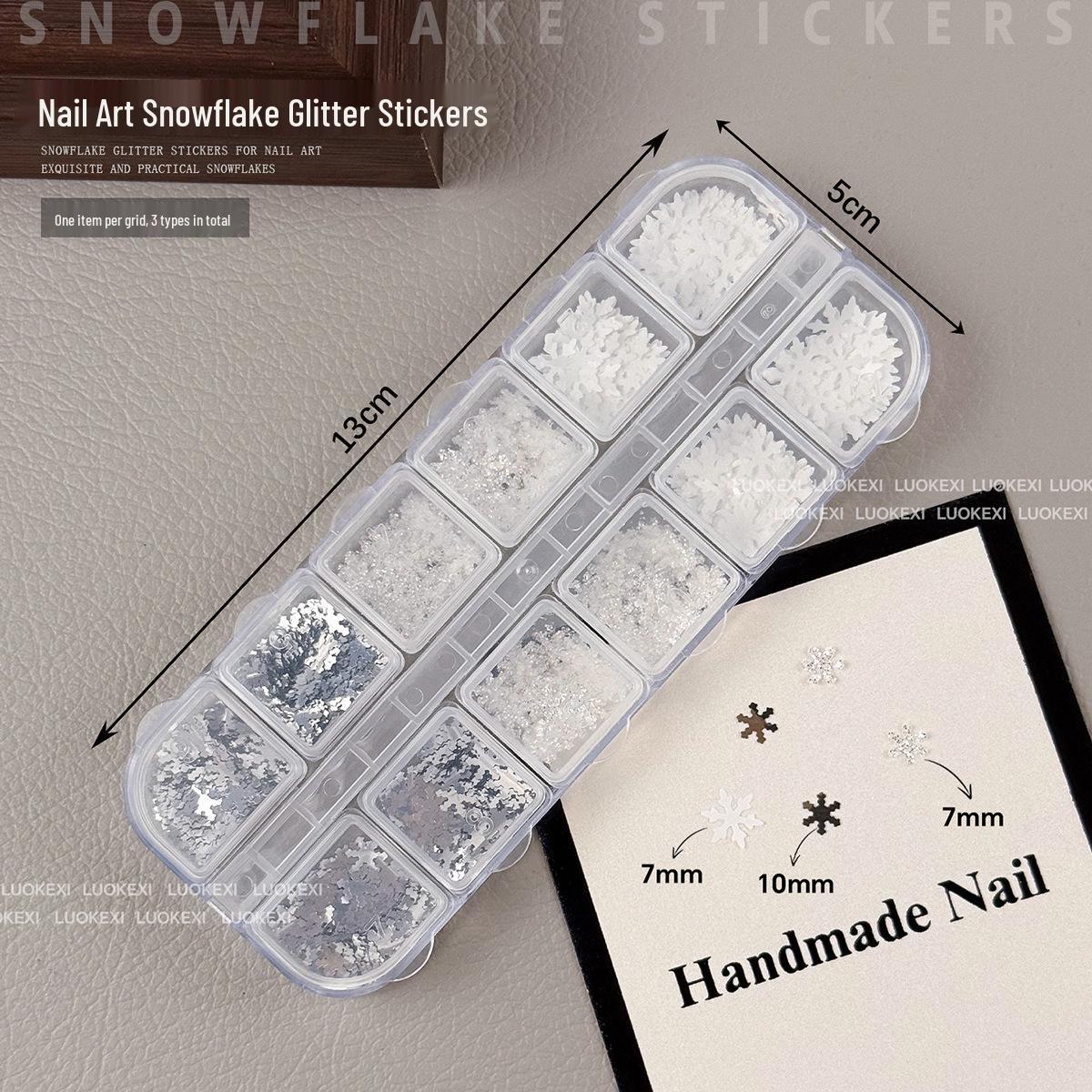 Christmas Snowflake Nail Art Stickers & Glitter Sequins