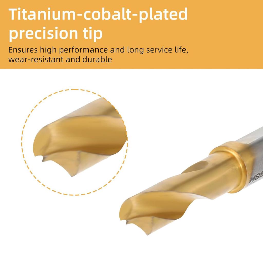 3Pcs Welding Point Drill Bit CNC Milling Drill Bit Set Cylinder Shank End Mill Welding Drill Tip for Separating Point