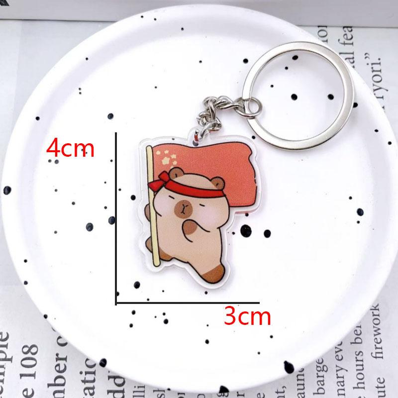 Kapibala Keychain Acrylic Creative Cute Capybara Creative Small Gift Bag Accessories Can Be Wholesale Fashion Toys Anime Cartoon