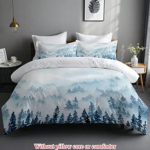 Comforter Snow Mountain Snow Mountain Background Skiing Theme Suitable For Children Kids Adults Warm Breathable