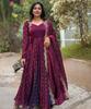 Dámský designový společenský vzhled Šaty Dupatta Kalhotový set Indický Bollywoodský Salwar oblek Šaty