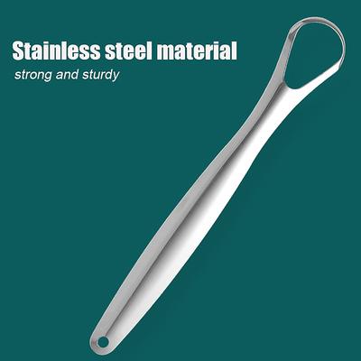 Stainless Steel Tongue Scrapers Mouth Cleaner Fresh Breath Men Women Dental Oral Care Cleaning Brush