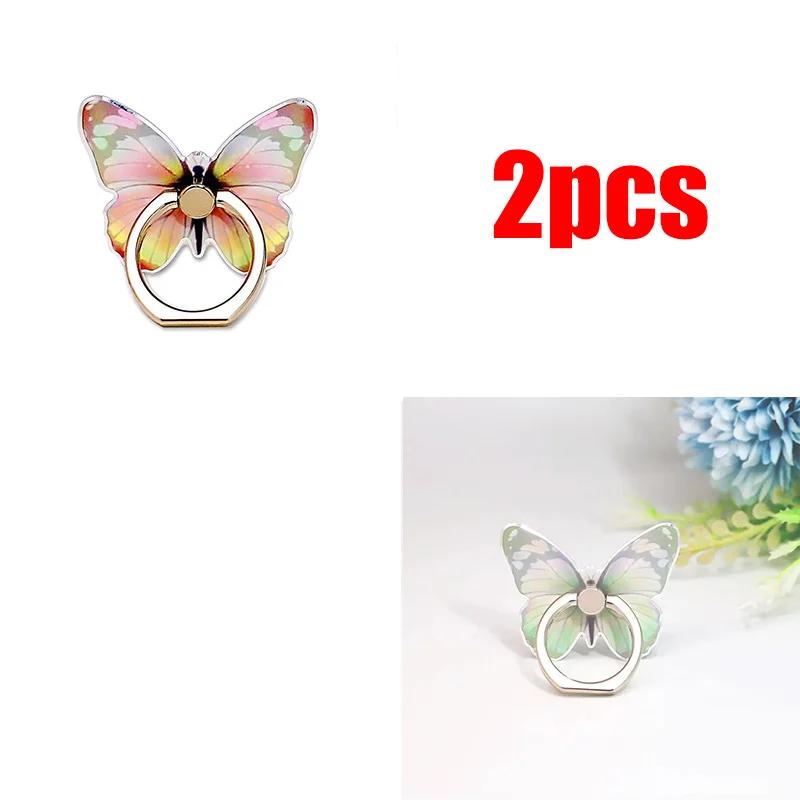 1/2 Stück Luxus Universal Schöner Schmetterling Handygriffhalter Geeignet Handyringhalter Handyhalter Sockel
