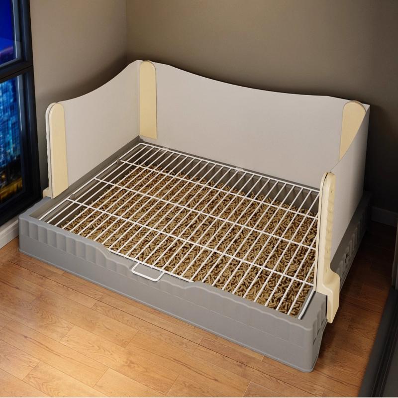 Large Dog Toilet Pet Urine Pot for Teddy with Dog Litter Box Training Tray Pee Pad Holder for Dogs Indoor Pet Bathroom Solution