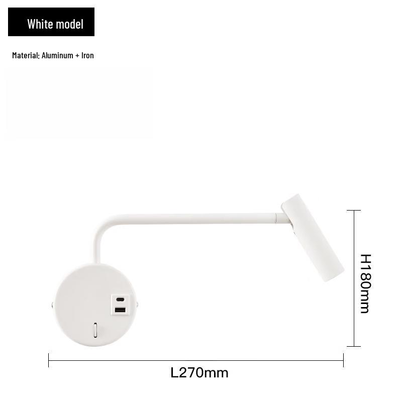 oeny Rotatable USB Wall Lamp