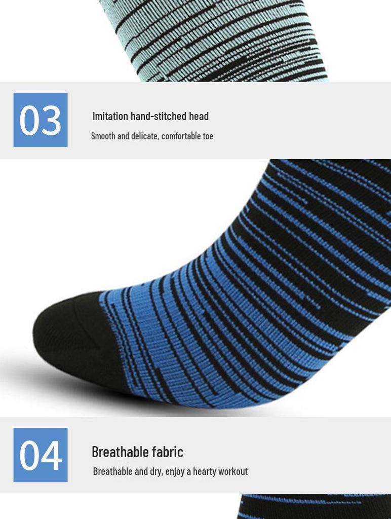 Unisex Cross-Border Compression Socks - Perfect for Sports, Running, Yoga; Knee-High, Calf-Length; Leg Slimming.